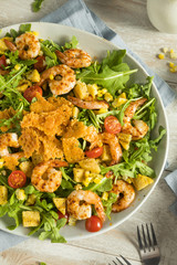Homemade Arugula Shrimp and Polenta Salad