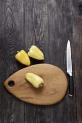 sweet pepper in wood