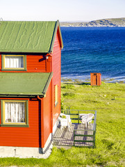 Finnmark, Landschaft, Haus an der Küste, Norwegen