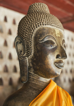 Buddha statues in Wat Si Saket Museum Vientiane Laos