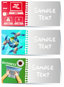 Businesscard template with business items