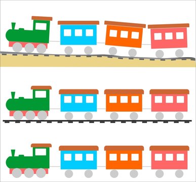 Colored train for children