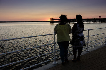 Viendo la puesta de sol