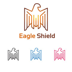 Obraz premium Egyptian Style Eagle Shield Logo Symbol Template