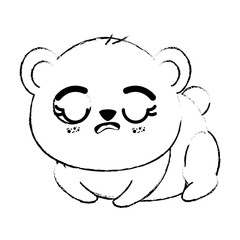 kawaii dog animal icon over white background vector illustration