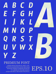 Multicolor font lowpoly style design alphabat polygonal