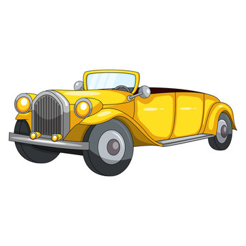 Cute Yellow Car cartoon