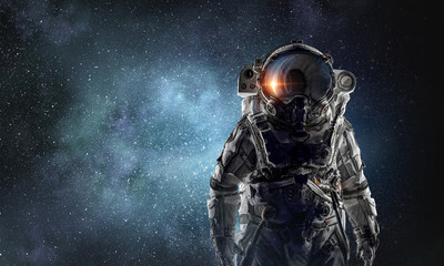 Adventure of spaceman. Mixed media © Sergey Nivens