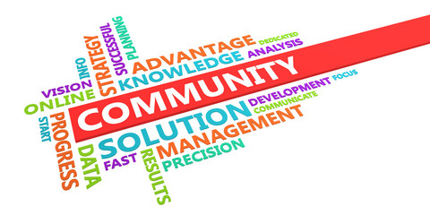 Fototapeta premium Community Word Cloud