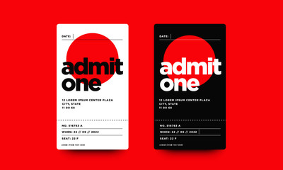 Event Ticket Admit Card Design