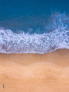 Aerial view of empty beach coastline. © AlexandraDaryl