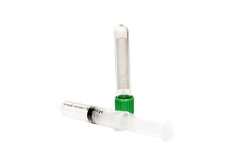 Injection tubes and empty tubes for test blood tests