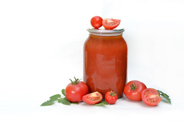 Tomatoes, whole and cut.