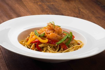 smoked salmon spaghetti