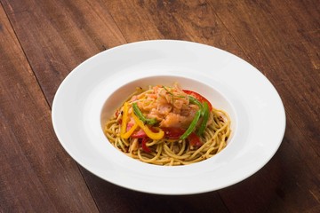 smoked salmon spaghetti