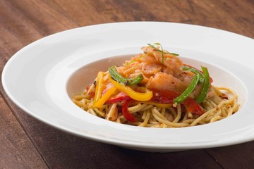 smoked salmon spaghetti