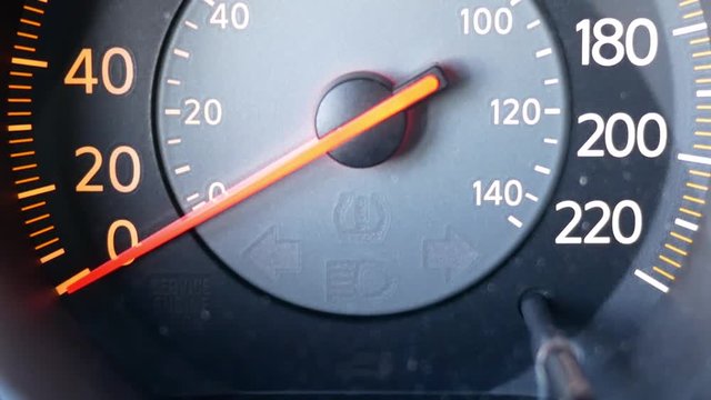 Close up malfunction indicator light is blinking