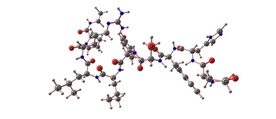 Leuprorelin molecular structure isolated on white
