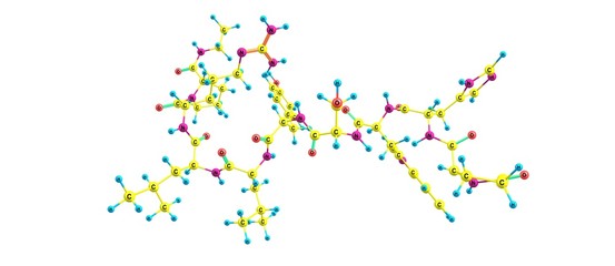 Leuprorelin molecular structure isolated on white