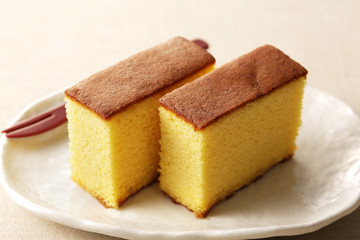 Fototapeta na wymiar カステラ　Japanese sponge cake