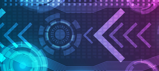 Tech background with abstract shapes