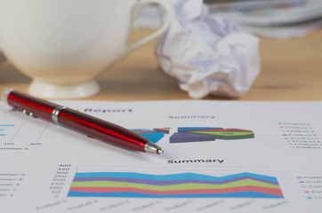 Business chart in office