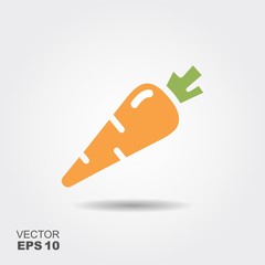 Carrot flat icon vector, colorful logo illustration isolated on white