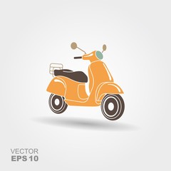 Retro scooter isolated. Italian style.