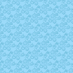 Vintage blue ornament. Floral seamless pattern