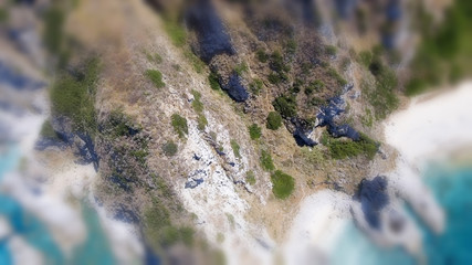 Amazing overhead view of Calabria coastline, Italy