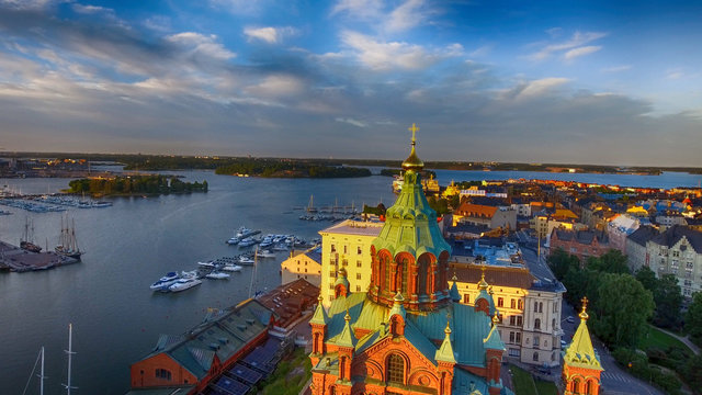 Uspenski Cathedral In Helsinki, Aerial View