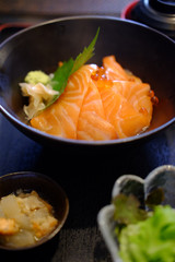 Salmon sashimi