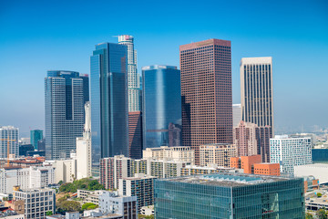 Obraz premium Aerial view of Downtown Los Angeles