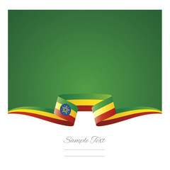 Abstract background Ethiopia flag ribbon