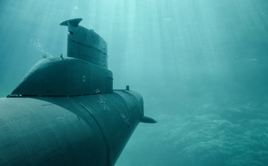 U-Boot auf Tauchfahrt