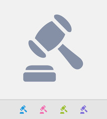 Gavel - Granite Icons. A professional, pixel-perfect icon designed on a 32x32 pixel grid and redesigned on a 16x16 pixel grid for very small sizes.