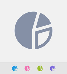 Segmented Pie Chart - Granite Icons. A professional, pixel-perfect icon designed on a 32x32 pixel grid and redesigned on a 16x16 pixel grid for very small sizes.