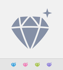 Sparkling Diamond - Granite Icons. A professional, pixel-perfect icon designed on a 32x32 pixel grid and redesigned on a 16x16 pixel grid for very small sizes.