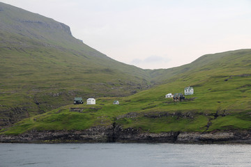 Einsame Häuser in Island 