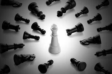 Success, Leadership, Chess business concept