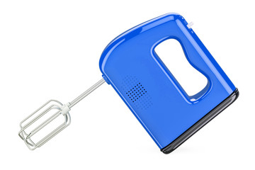 Modern blue kitchen mixer, 3D rendering