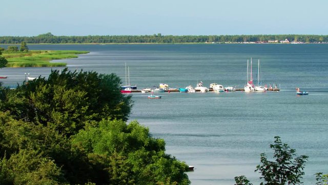 View of little harbor on the river