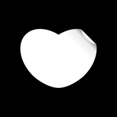 White paper cut love heart for Valentine's day or any other Love invitation cards. Vector illustration