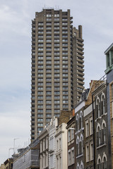 Fototapeta na wymiar Barbican Estate Tower Block in London