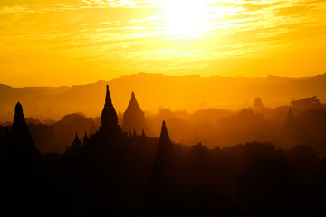 Beautiful Sunset in Bagan, Myanmar