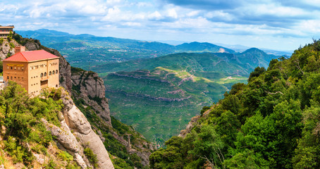 Fototapeta na wymiar Landscape in Montserrat, Catalonia Spain