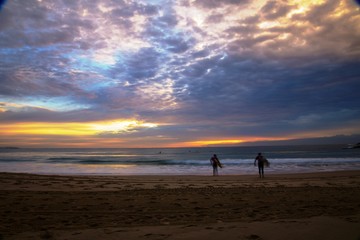 Fototapeta na wymiar Sunrise in Manly beach