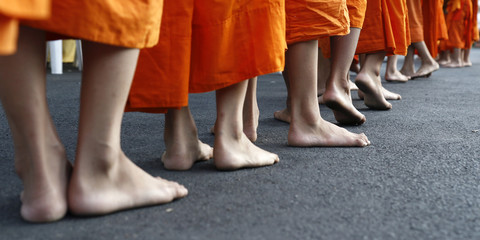 feet of monks 