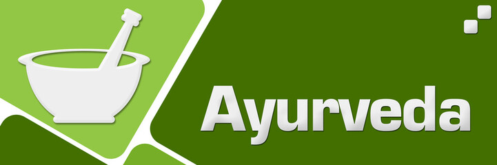 Ayurveda Green Rounded Squares Horizontal 