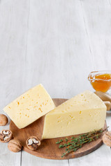 Delicious cheese on the table